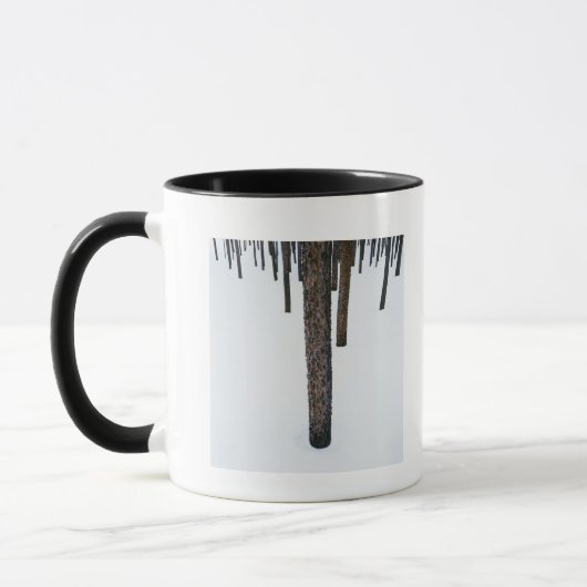 Baum-Stämme im Schnee Tasse (Links)