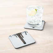 Baum-Stämme im Schnee Untersetzer (Rechte Seite)