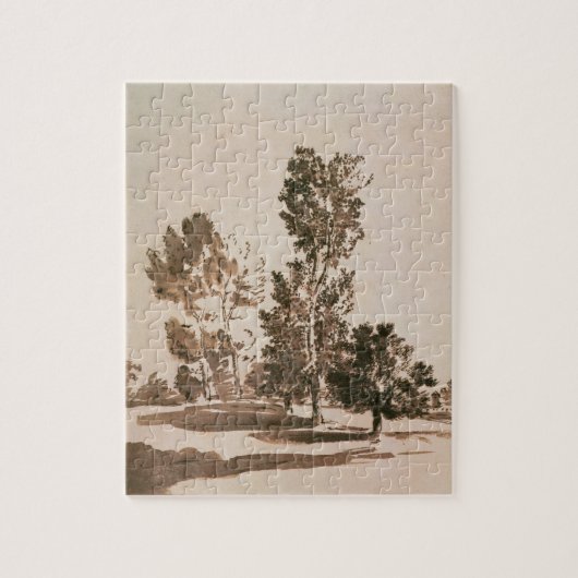 Baum-Studie (Stift u. Tinte auf Papier) Puzzle (Vertikal)