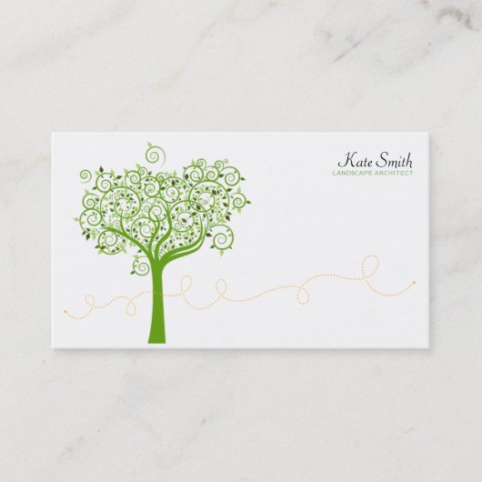 Baum & Swirl Visitenkarte (Vorderseite)