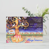 Baum Tauben Bar Bat Mitzvah Einladung (Stehend Vorderseite)