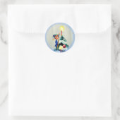 BAUM TOP ELF VON SHARON SHARPE RUNDER AUFKLEBER (Tasche)
