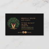 Baum-Trainer, Therapeut, Psychologe Visitenkarte (Rückseite)