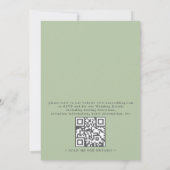 Baum Trauerweide Rustikale Budget QR-Code Hochzeit Einladung (Rückseite)