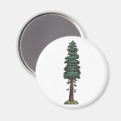 Baum tree sequoia magnet (Vorderseite/Rückseite)