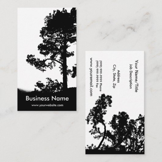 Baum über Hügel/geistigem Stärke © Visitenkarte (Vorne/Hinten)