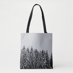 BAUM ÜBERDECKTER SCHNEE UNTER SCHÖNEM HIMMEL TASCHE