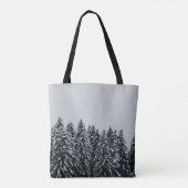 BAUM ÜBERDECKTER SCHNEE UNTER SCHÖNEM HIMMEL TASCHE (Rückseite)