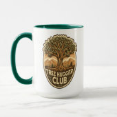 Baum-Umarmer-Club Zwei-Ton-Kaffeetasse Tasse (Links)