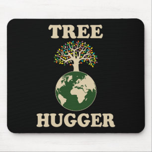 Baum-Umarmer Vintage Retro Natur Umwelt Ohr Mousepad