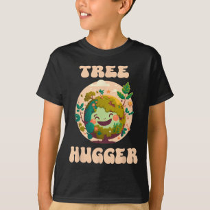 Baum-Umarmer Vintage Retro Natur Umwelt Ohr T-Shirt
