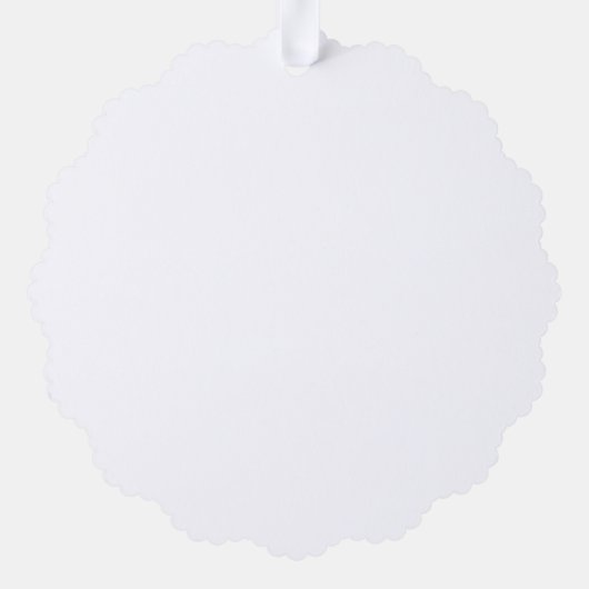 Baum umarmt Santa Paper Ornament Card (Rückseite)