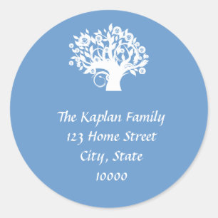 Baum Umschlag Aufkleber Bar Bat Mitzvah Wedding