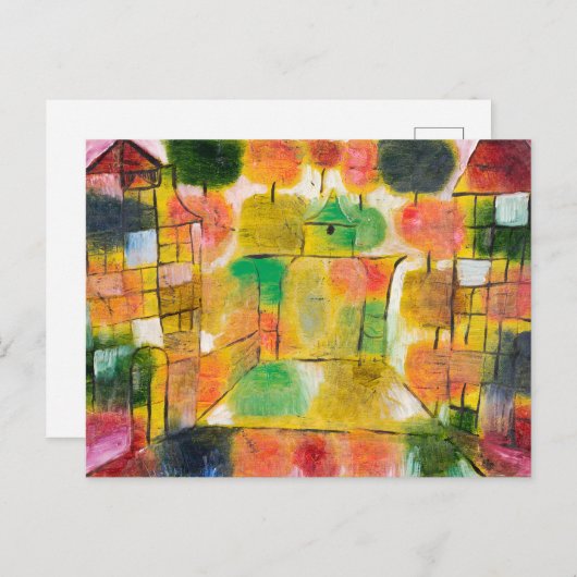 Baum und Architektur-Rhythmen - Paul Klee Postkarte (Vorne/Hinten)