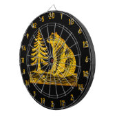 Baum und Bärendesign Dartscheibe (Vorderseite rechts)