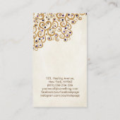 Baum und Blume des Lebens - Amethyst und Gold Visitenkarte (Rückseite)