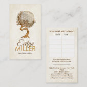 Baum und Blume des Lebens - Mutter von Perle und G Visitenkarte (Vorne/Hinten)