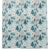 Baum- und Blume-Design Duschvorhang (Vorderseite)