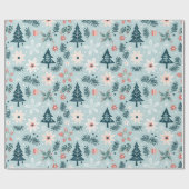 Baum- und Blume-Design Geschenkpapier (Flach)