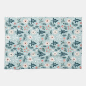 Baum- und Blume-Design Geschirrtuch (Horizontal)