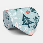 Baum- und Blume-Design Krawatte (Gerollt)