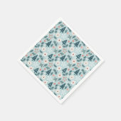 Baum- und Blume-Design Serviette (Ecke)