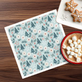 Baum- und Blume-Design Serviette