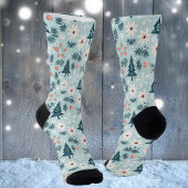 Baum- und Blume-Design Socken