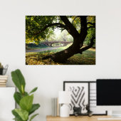 Baum und Brücke im Central Park Poster (Heimbüro)