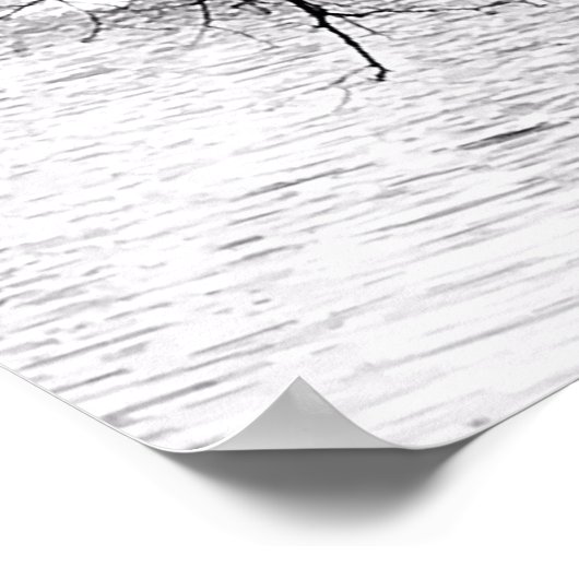 Baum und Brunnen Poster (Ecke)