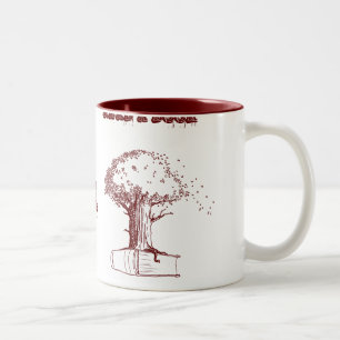 Baum und ein Buch Zweifarbige Tasse