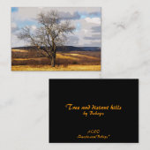 Baum und entferntes Hügel ATC Visitenkarte (Vorne/Hinten)