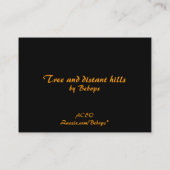 Baum und entferntes Hügel ATC Visitenkarte (Rückseite)