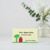 Baum und Haus Visitenkarte (Stehend Vorderseite)