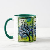 Baum-und Mond-Faser-Kunst Tasse (Links)