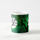 Baum und Mond - Grün Kaffeetasse (Mittel)