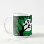 Baum und Mond - Grün Kaffeetasse (Links)