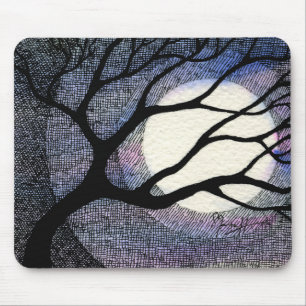 Baum-und Mond-Kreuz ausgebrütet Mousepad
