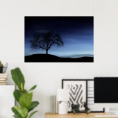 Baum und Mond Poster (Heimbüro)
