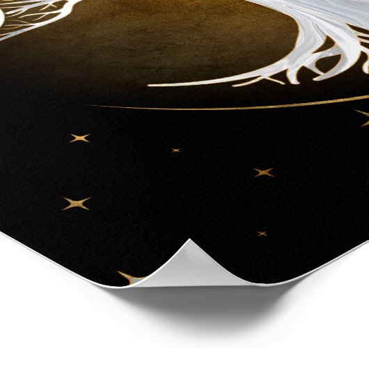 Baum und Monde Poster (Ecke)