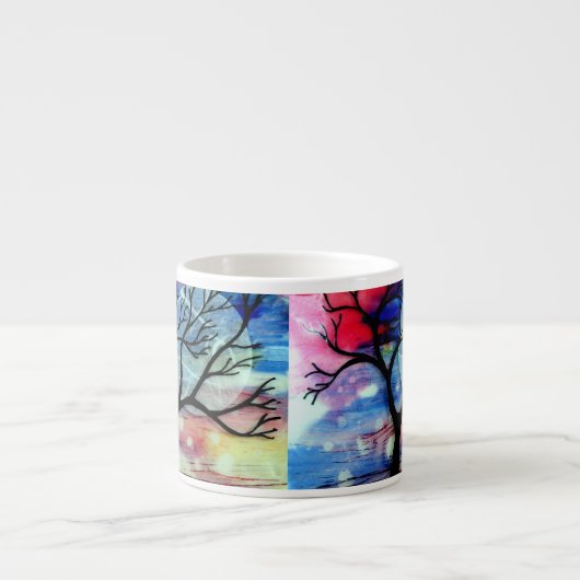 Baum-und Tinten-transparente Schichten Espressotasse (Vorderseite)