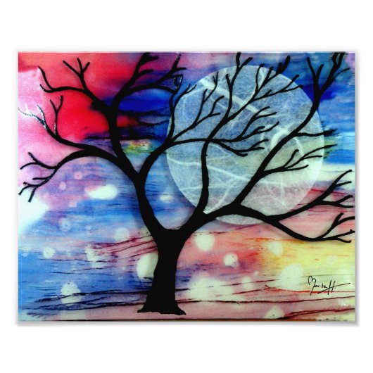 Baum- und Tintenschicht Fotodruck (Vorne)