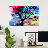 Baum- und Tintenschicht Poster (Heimbüro)