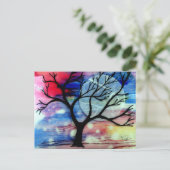 Baum- und Tintenschicht Postkarte (Stehend Vorderseite)