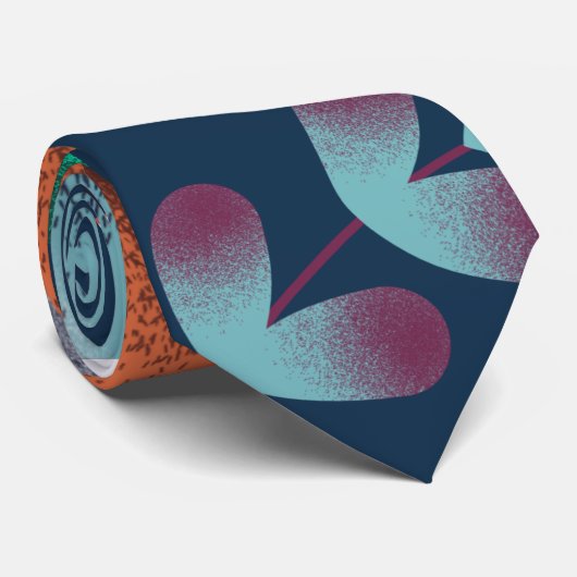 Baum und Vogel Krawatte (Gerollt)