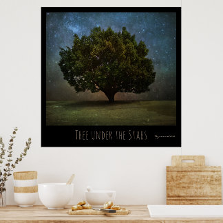 Baum unter den Sternen Poster