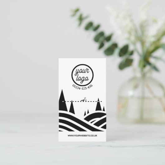 Baum-Verkürzung der Visitenkarte (Stehend Vorderseite)