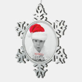 Baum-Verzierung | das ERSTES WEIHNACHTEN des BABYS Schneeflocken Zinn-Ornament (Rechts)