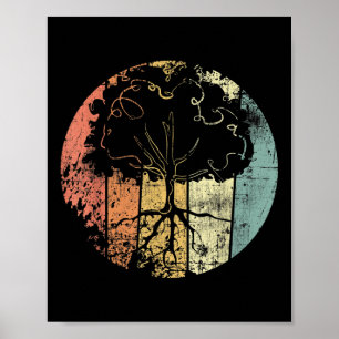 Baum Vintage Natur Umweltschutz Poster