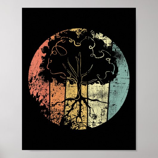Baum Vintager Natur Umweltschutz Poster (Vorne)